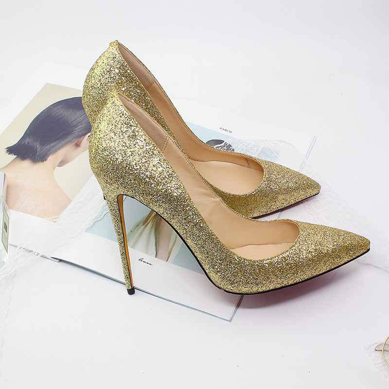 Shiny Glitter Prom Pumps | Women’s High Heel Party Shoes