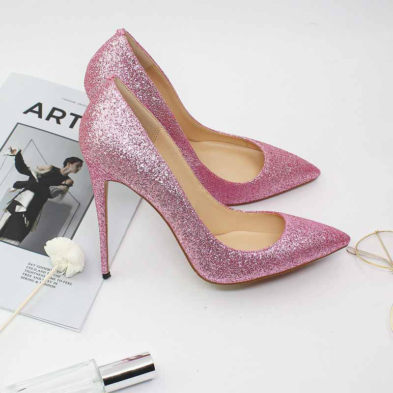Shiny Glitter Prom Pumps | Women’s High Heel Party Shoes
