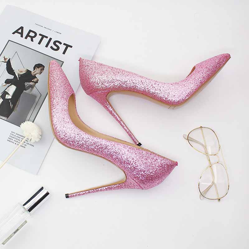 Shiny Glitter Prom Pumps | Women’s High Heel Party Shoes
