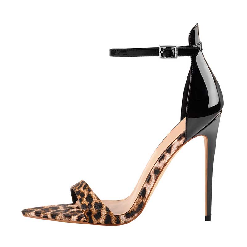 Leopard Ankle Strap Heels | Women’s Sandals for Party & Dress