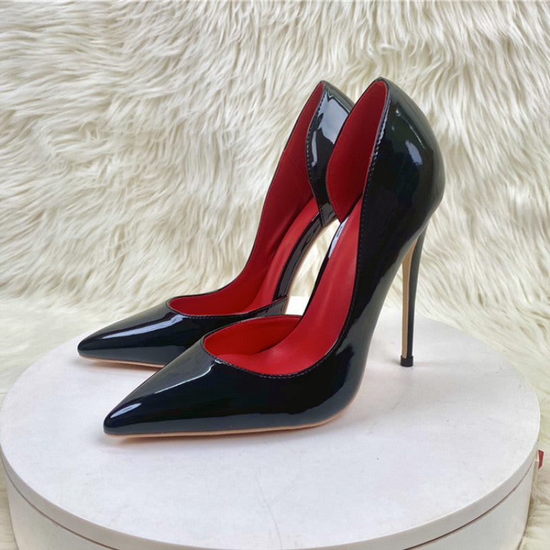 Black Pointed Toe Stiletto Pumps – Elegant Court Shoes for Women