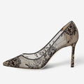 Women’s Black Lace Heels – Elegant Lace-Embellished High Heel Shoes for Events