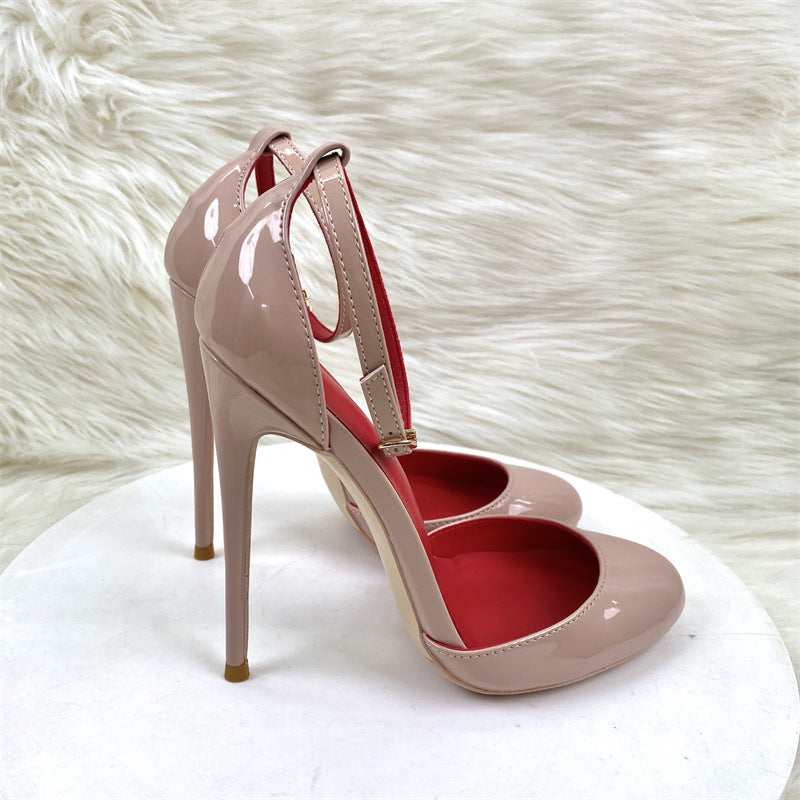 Mary Jane Style Low-Cut Round Toe Stiletto Sandals – Women’s Elegant High Heels