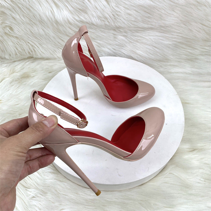 Mary Jane Style Low-Cut Round Toe Stiletto Sandals – Women’s Elegant High Heels