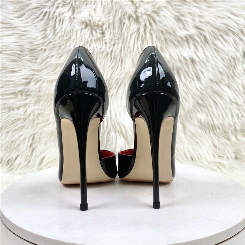 Black Pointed Toe Stiletto Pumps – Elegant Court Shoes for Women