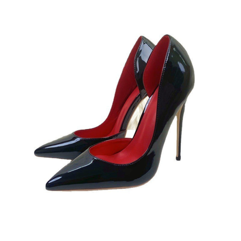 Black Pointed Toe Stiletto Pumps – Elegant Court Shoes for Women