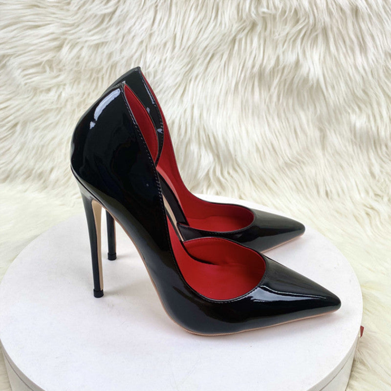 Black Pointed Toe Stiletto Pumps – Elegant Court Shoes for Women