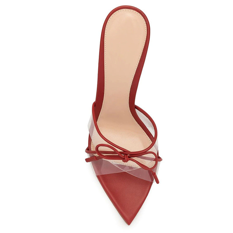 Women’s Transparent PVC High Heel Sandals – Clear Stiletto Ankle Strap Slipper