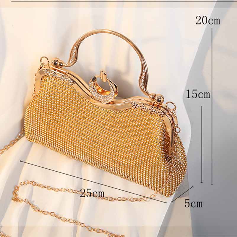 Beaded Party Cocktail Clutch Bag – Women’s Wedding Prom Ball Handbag with Buckle Closure