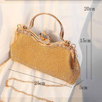Beaded Party Cocktail Clutch Bag – Women’s Wedding Prom Ball Handbag with Buckle Closure