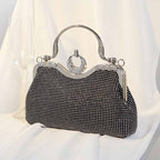Beaded Party Cocktail Clutch Bag – Women’s Wedding Prom Ball Handbag with Buckle Closure