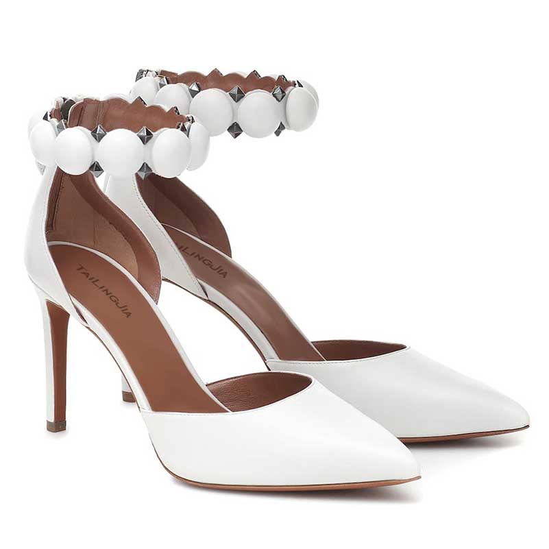 Studded Point Toe Stiletto Pumps | Women’s High Heel Shoes