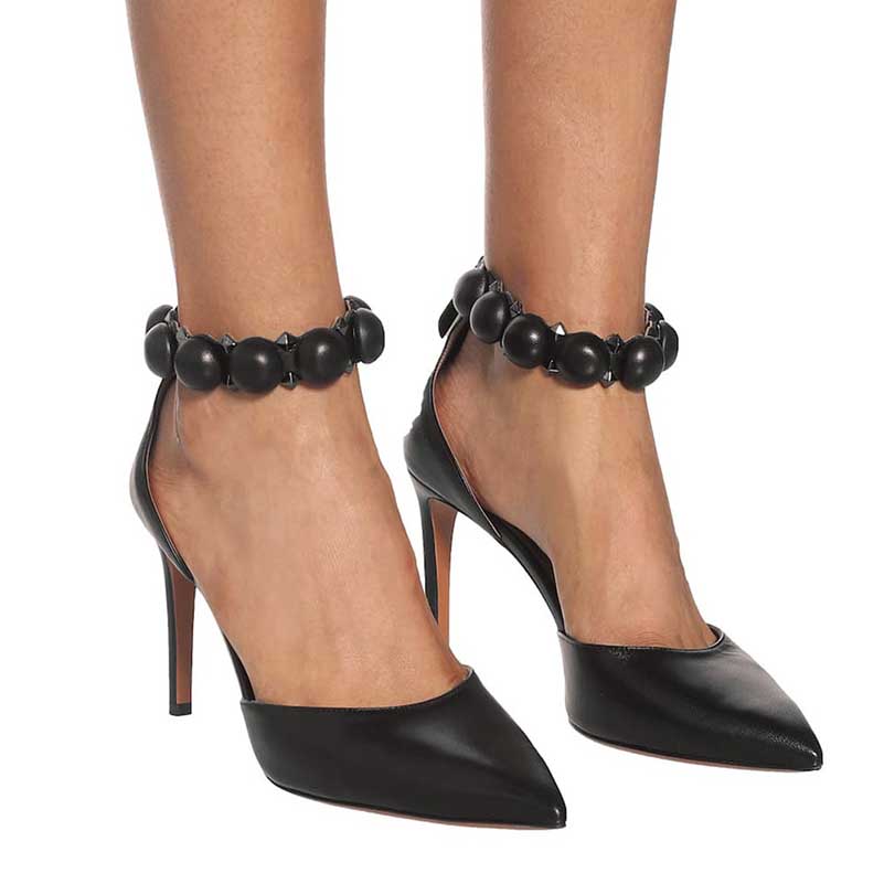 Studded Point Toe Stiletto Pumps | Women’s High Heel Shoes