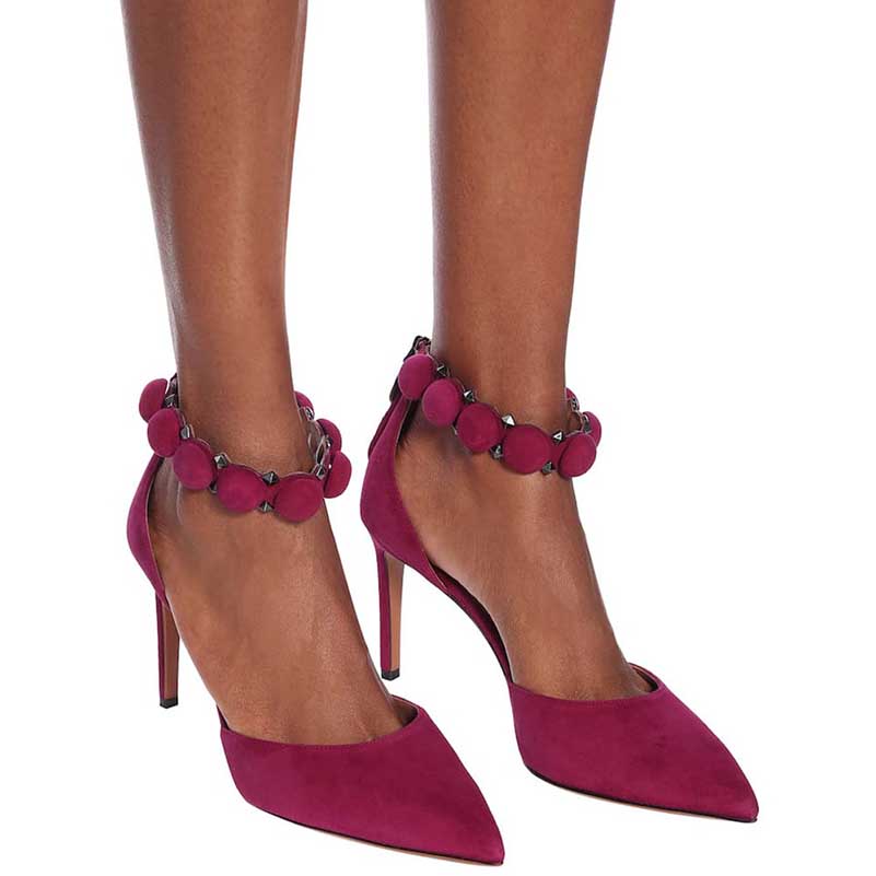 Studded Point Toe Stiletto Pumps | Women’s High Heel Shoes