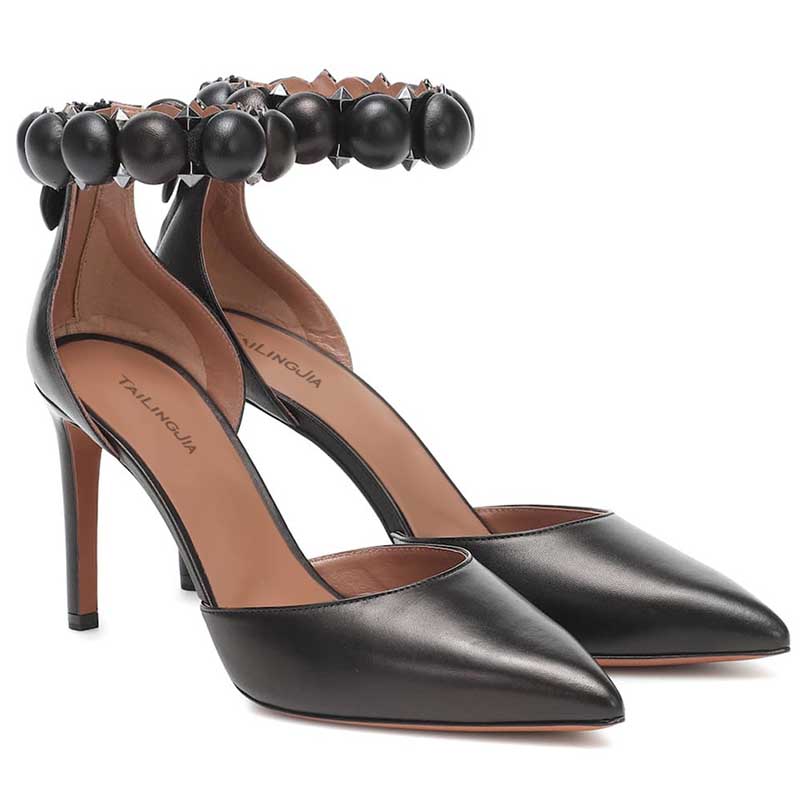 Studded Point Toe Stiletto Pumps | Women’s High Heel Shoes