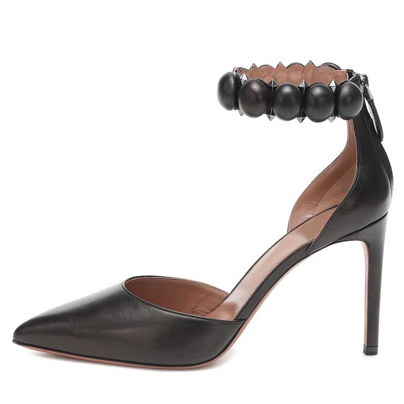 Studded Point Toe Stiletto Pumps | Women’s High Heel Shoes