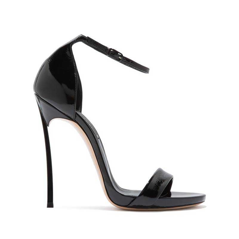 Black Heels With Ankle Strap For Women
