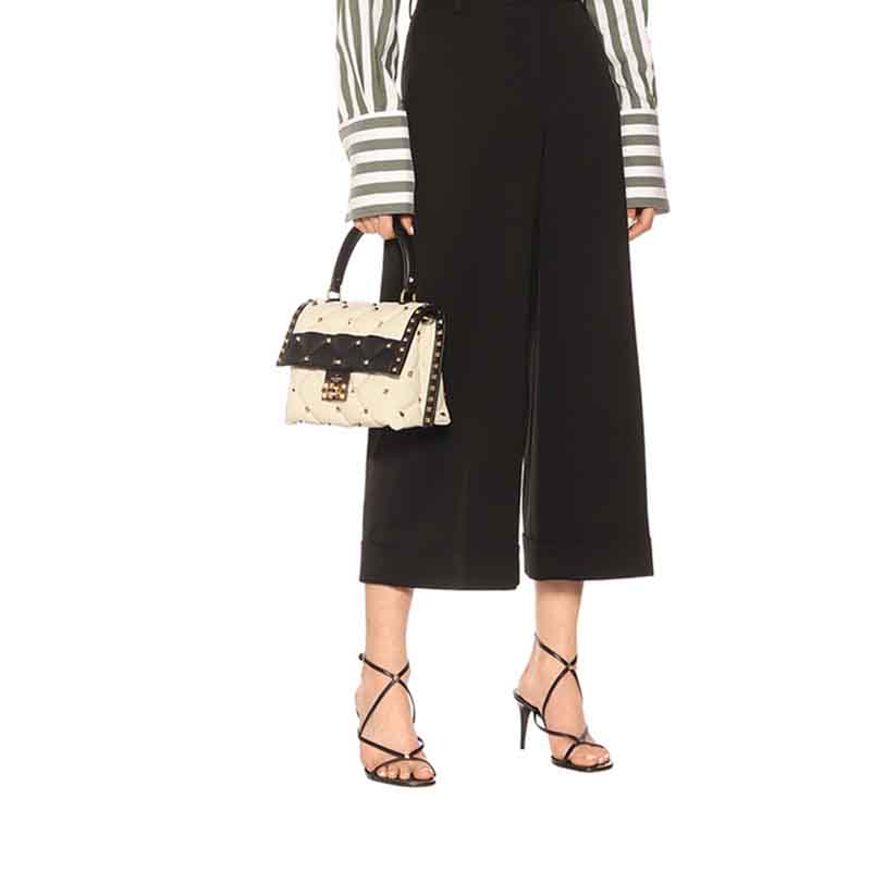 Womens Black Strappy Heeled Sandals