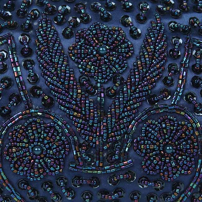 Vintage Beaded Evening Clutch Bag – Wedding Party Handbag with Buckle Closure