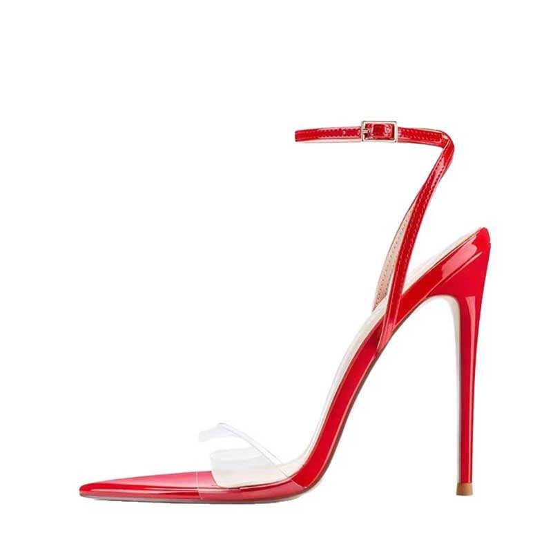 Women's Clear Strap Heeled Sandals