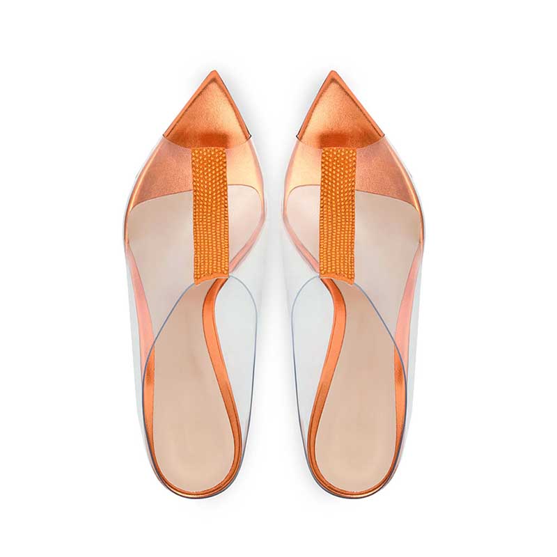 Clear Heeled Slippers Transparent High Heel Mules Sandals