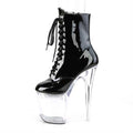 20cm Clear Heel Platform Ankle Boots | 7.87" Stiletto Dance Shoes