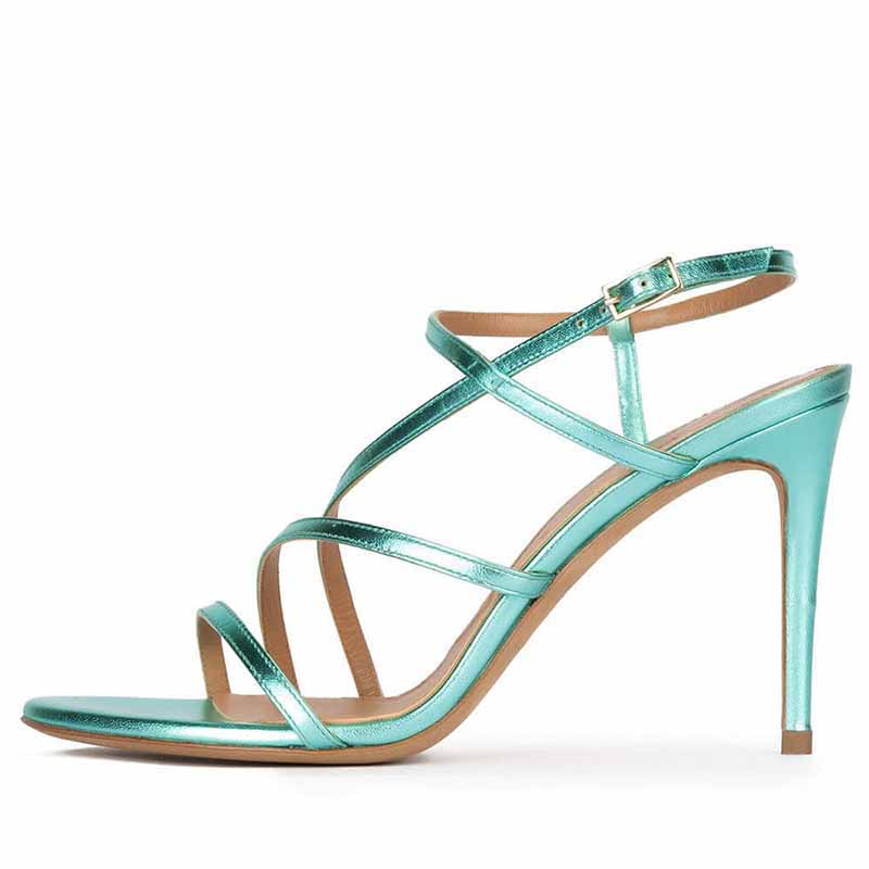 Women's Strappy Heels Candy Colored Sandals