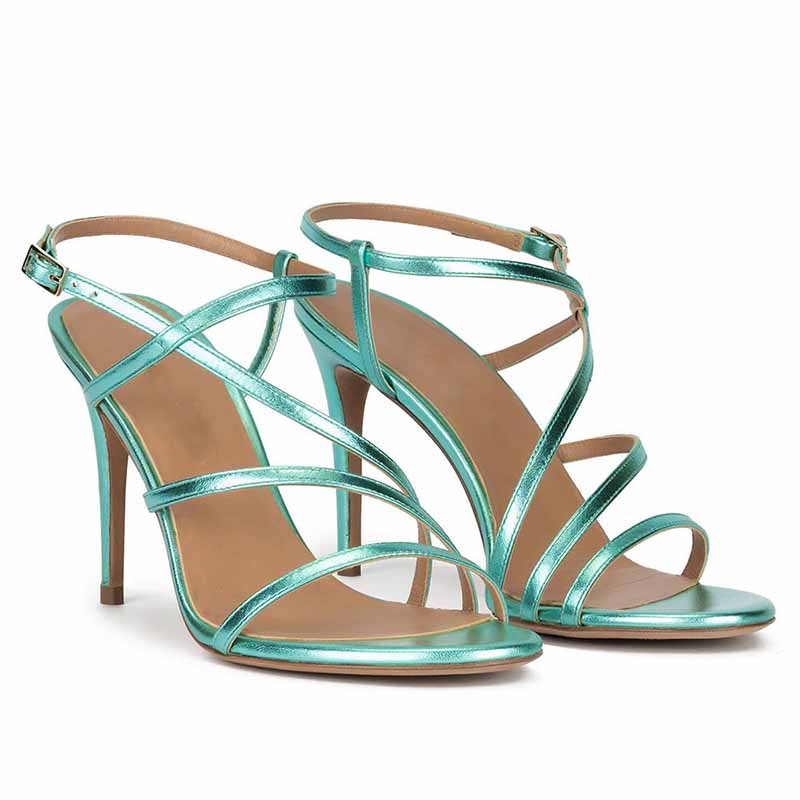 Women's Strappy Heels Candy Colored Sandals