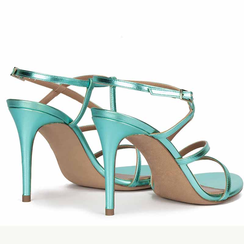 Women's Strappy Heels Candy Colored Sandals