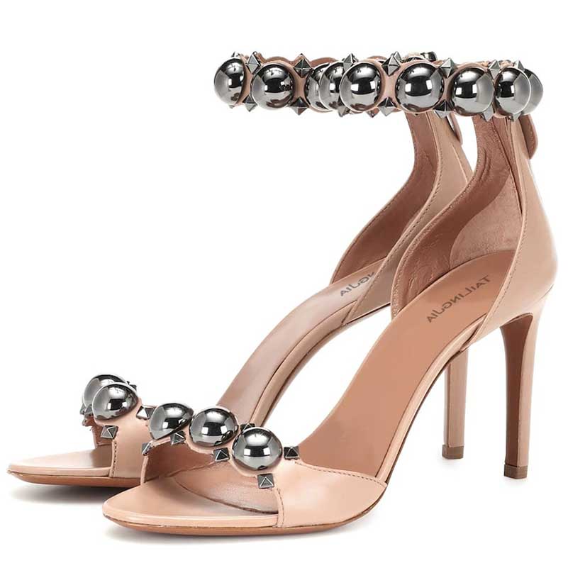 Rivet Stiletto Heel Sandals | Women’s Edgy High Heel Sandals