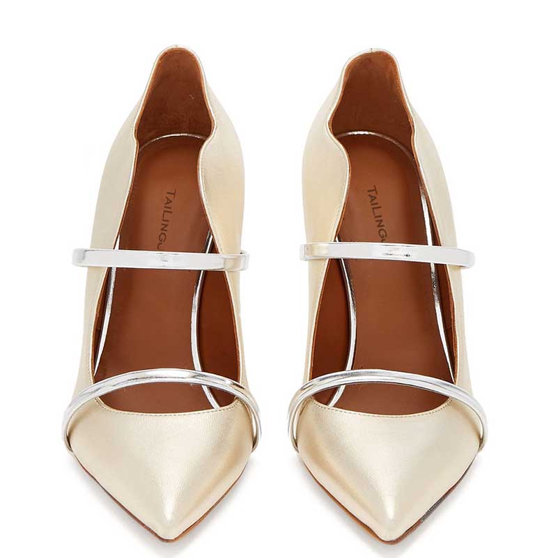 Women's Slip-On Wedding Heels - Elegant Style