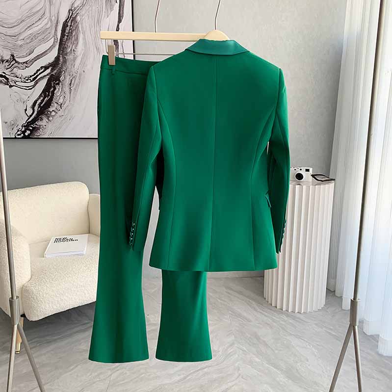 Women Pantsuits Green Event Suits Formal Slim Suits